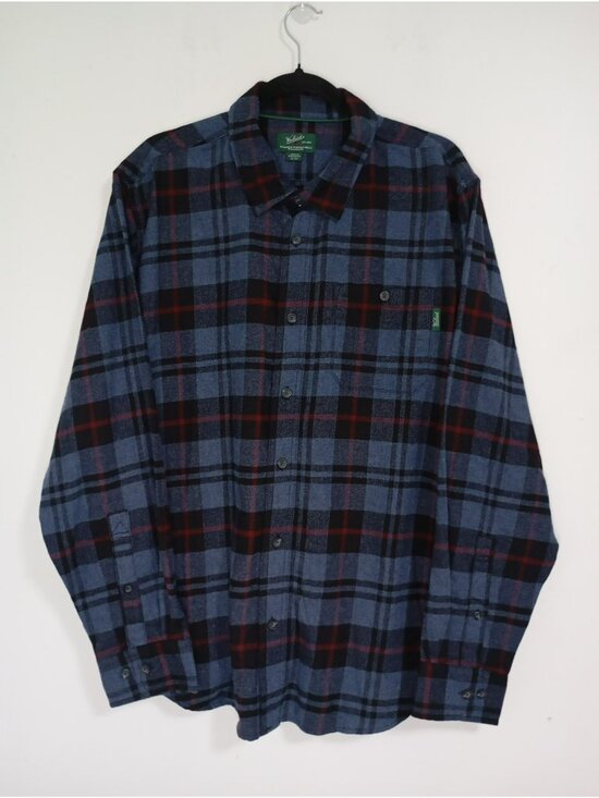 Woolrich Other - Woolrich Mens XL Blue & Red Plaid Button-Up long sleeve Shirt Cotton Blend